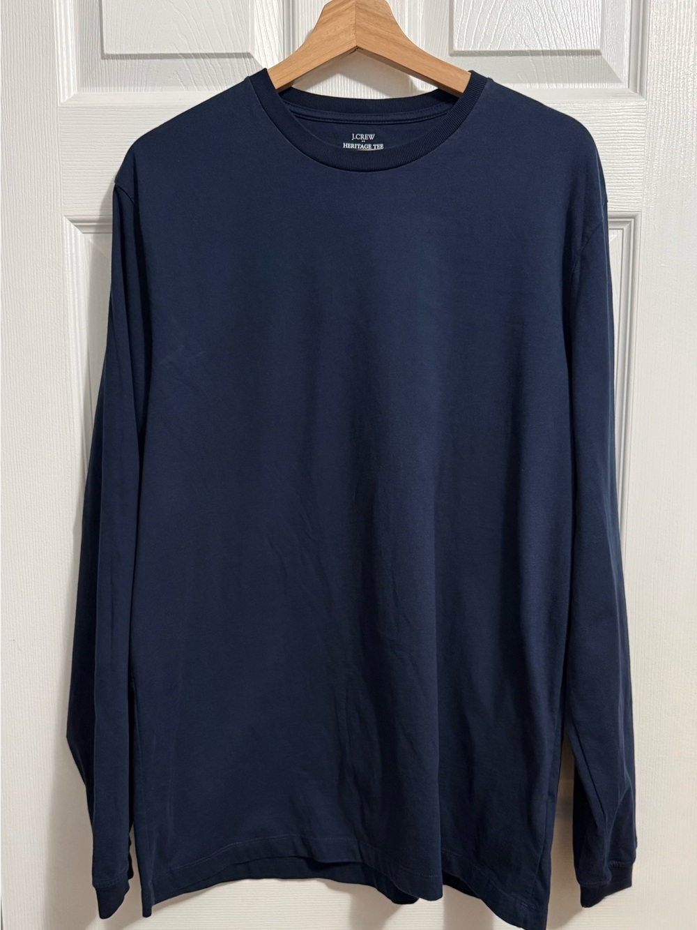 J. Crew Men's Long-Sleeve Crewneck Shirt - Navy
